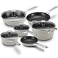 10-Piece Nonstick Induction Cookware Set - Pots and Pans Compatible with All Stoves