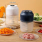 Electric Garlic Chopper, Mini Food Processor & Food Chopper for Kitchen, Portable Cordless Garlic Mincer with 6 Stainless Steel Blades, Small Vegetable Chopper for Onion Salad