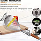 Silver Large Strainer Spoon 201 Stainless Steel Long Handle Heat-Resistant Skimmer for Noodles Draining Oil and Water