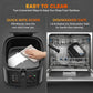 1500W Electric Deep Fryer with Adjustable Temperature Control, 2.5L Non-Stick Basket & Viewing Window, Removable Lid