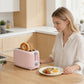 4 Slice Extra Long Slot Toaster with 6 Browning Levels & Defrost/Reheat Functions
