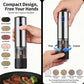 Electric Salt and Pepper Grinder Automatic Rechargeable Pepper Mill Shakers External Adjustable Coarseness