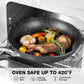 8 Inch Nonstick Frying Pan with Lid, Marble Skillet, Stone-Derived Coating,APEO & PFOA Free, with Heat-Resistant Handle