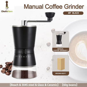 Stainless Steel Coffee Maker Camping Portable Coffee Bean Grinder