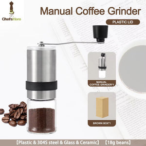 Stainless Steel Coffee Maker Camping Portable Coffee Bean Grinder