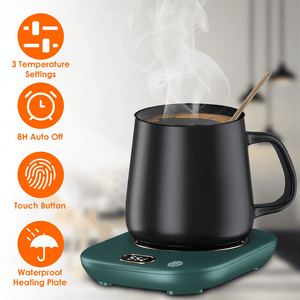 3 Color Options -- 1Pc Electric Coffee Mug Warmer For Desk Auto Shut Off USB Tea Milk Beverage Cup Heater Heating Plate For Office Home 3 Temperature Setting